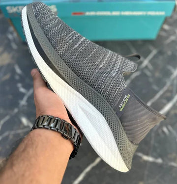 Skechers Slip Ins HyperBurst Pro Medicated Grey Authentic Original