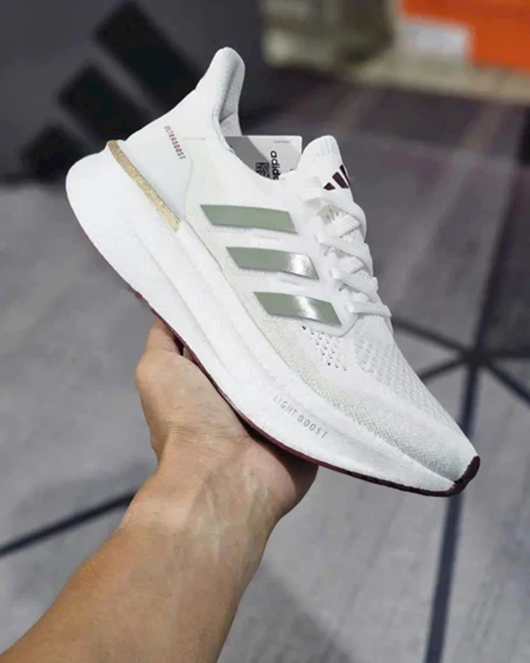 Adidas Ultraboost 5 2024 (UA AUTHENTIC ) White/Silver Green/Gold Metallic