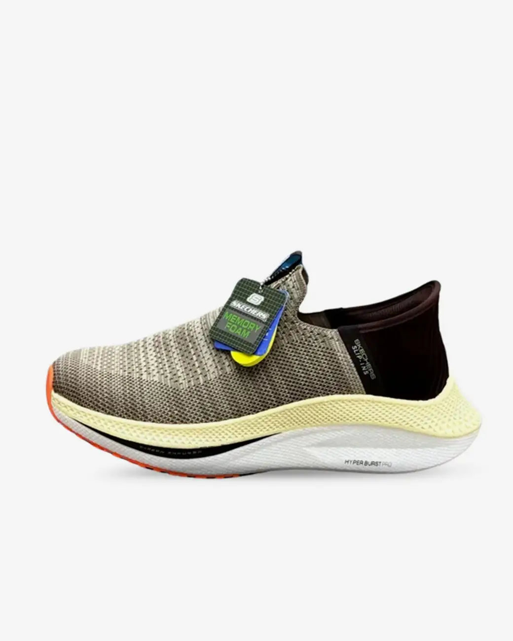 Skechers Slip Ins HyperBurst Pro Medicated Khaaki Authentic Original